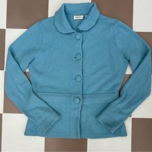 Barney’s New York 100% Cashmere Turquoise Cardigan Size Medium